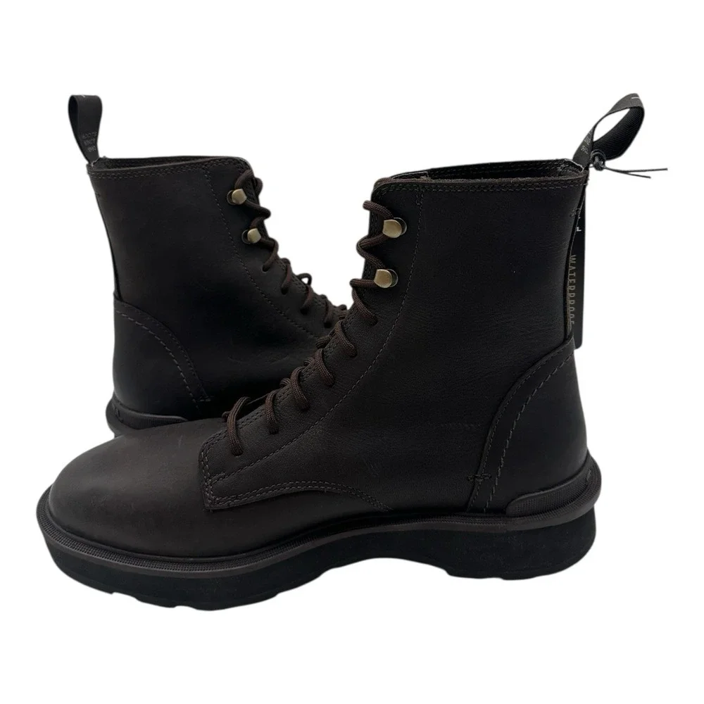 Sorel‎ Hi-Line Lace Up Boots Mens Size 8 Blackened Brown Leather Waterproof NWT